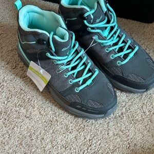 Eddie Bauer Gray and Teal Lace-Up Women’s Boots